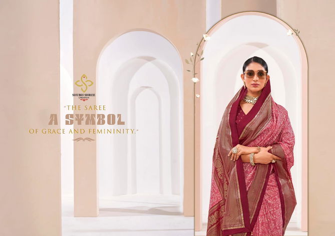 Madhurika By Shubh Shree Velvet Tusser Silk Printed Sarees Wholesale Shop In Surat